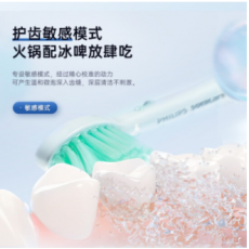 飞利浦(PHILIPS) 电动牙刷 成人声波震动牙刷 净力刷 2种模式 温和清洁 白色 HX2431/02