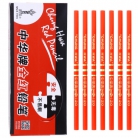 中华 120 全红铅笔施工放线记号特种铅笔圆杆50支/盒